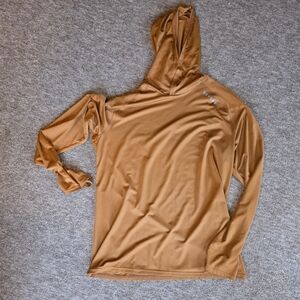 Men's Tan Long Sleeve Hoodie Tee